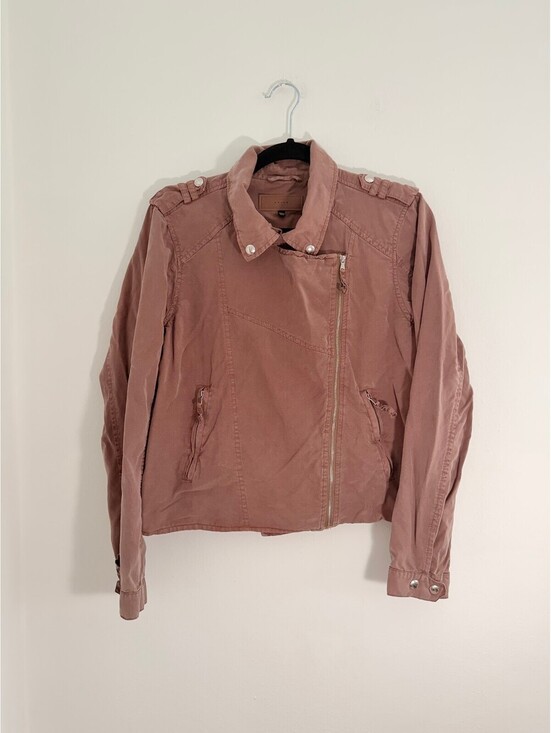 Jackets & Blazers - BLANKNYC Dusty Rose Lyocell Moto Jacket Women's Size M Lightweight Biker Zip